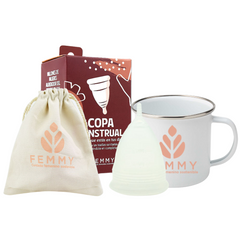 Kit Copa Menstrual Femmy + Vaso Esterilizador