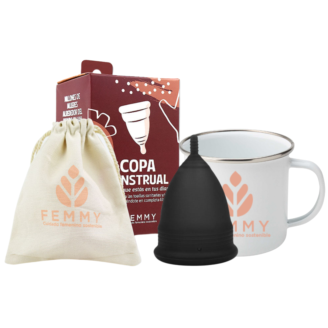 Kit Copa Menstrual Femmy + Vaso Esterilizador