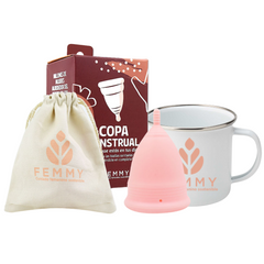 Kit Copa Menstrual Femmy + Vaso Esterilizador